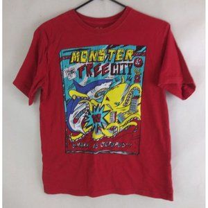 Est. 1989 Monster Free City Shark vs Octopus Comic Men's T-Shirt Size Small